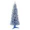 4.5ft. Pre-Lit Flocked Fashion Blue Pencil Artificial Christmas Tree, Clear Lights